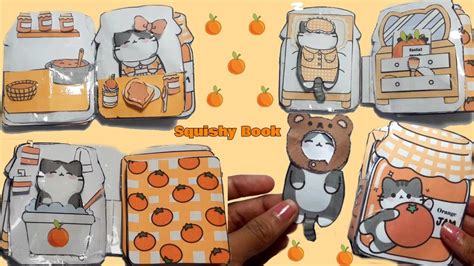 My first orange jam squishy book | Diy Orange Squishy Book - YouTube