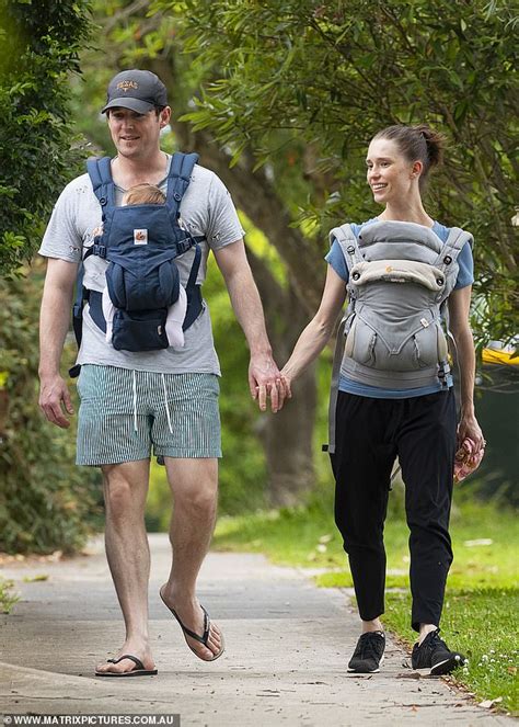 Purple Wiggle Lachlan Gillespie and his fiancée Dana Stephensen hold ...