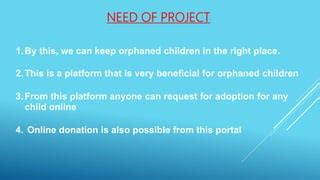 Orphanage web portal | PPT