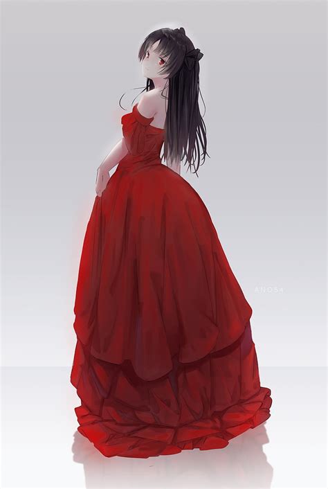 1170x2532px | free download | HD wallpaper: Fate Series, anime girls, Tohsaka Rin, dress, red ...