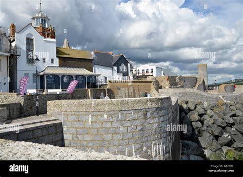 Lyme Regis Museum and Marine Theatre on the esplanade at Lyme Regis in ...