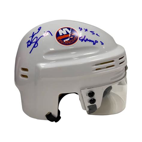 Butch Goring Autographed New York Islanders White Mini Helmet “4x SC C ...