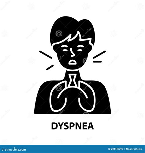 Patient With Dyspnea, Breathless. Vector Illustration In Cartoon Flat ...