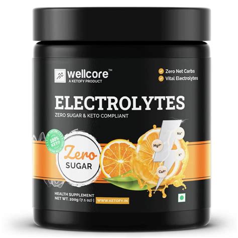 Buy Wellcore - Electrolytes (200g) | Orange |Electrolyte Drink Powder ...