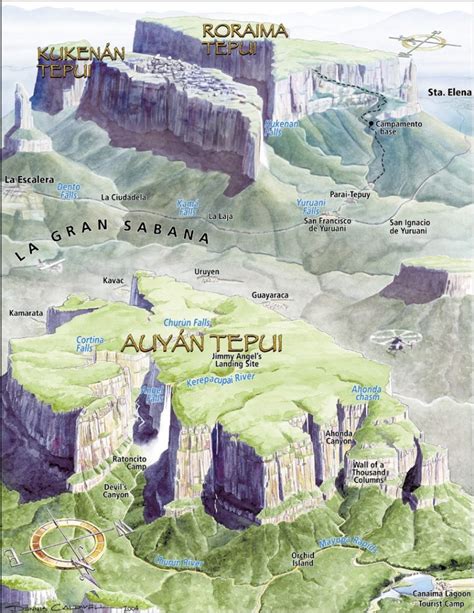 Angel Falls Location Map - Map Of Counties Around London