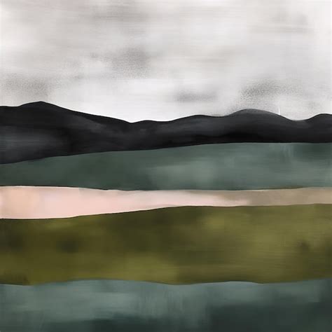 Premium AI Image | abstract watercolor minimalist landscape