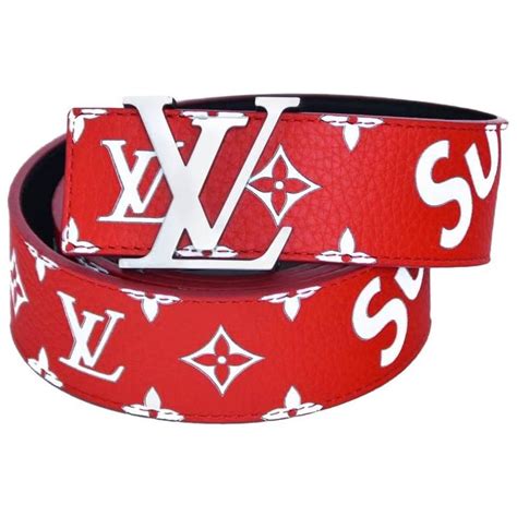 Louis Vuitton x Supreme Red Belt Sz 90 New With Tags/Box For Sale at 1stDibs | louis vuitton x ...