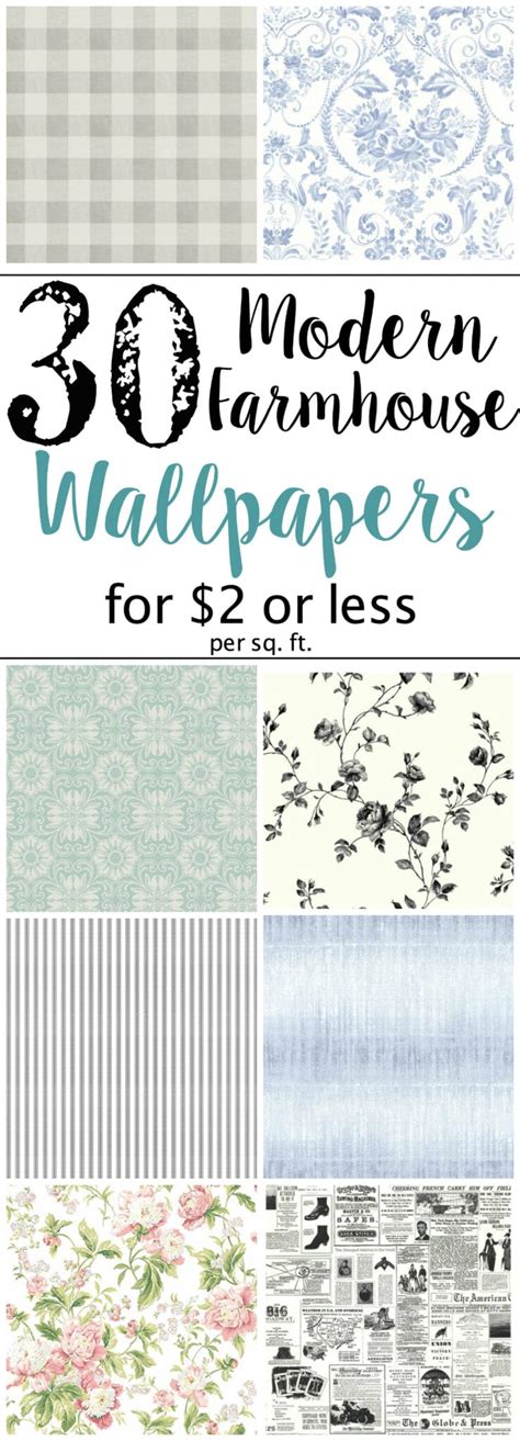 The Best Modern Farmhouse Wallpaper Designs on a Budget - Bless'er House