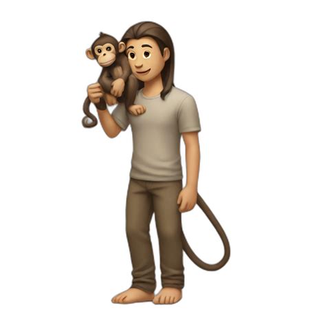 monkey versus human | AI Emoji Generator