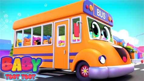 The Wheels On The Bus | Bus Song with Baby Toot Toot | Nursery Rhymes ...