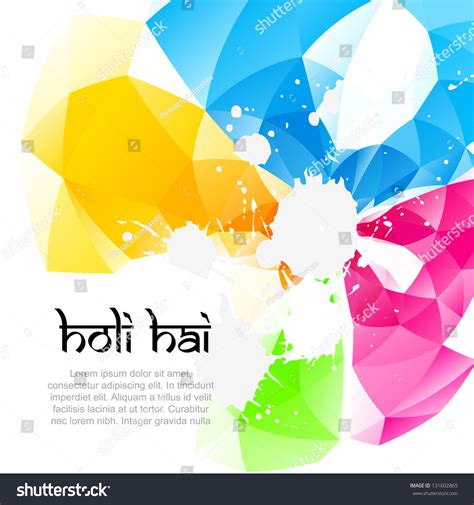 Holi Festival Vector Background Design Stock Vector (Royalty Free ...