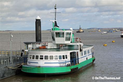 A Former Gosport Ferry - Portsmouth Queen - has arrived on the Thames