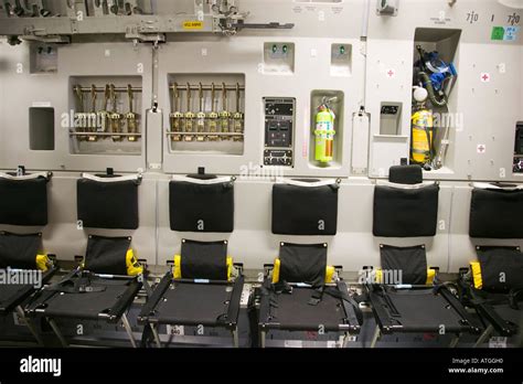 Interior Seating of a C 17 Globemaster III Stock Photo - Alamy