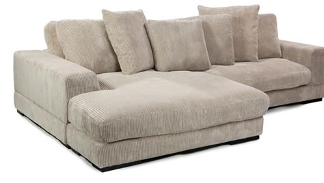 Francoise Reversible White Corduroy Sectional - CB Furniture