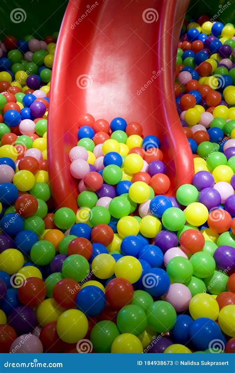 Ball pit slide stock image. Image of round, recreation - 184938673