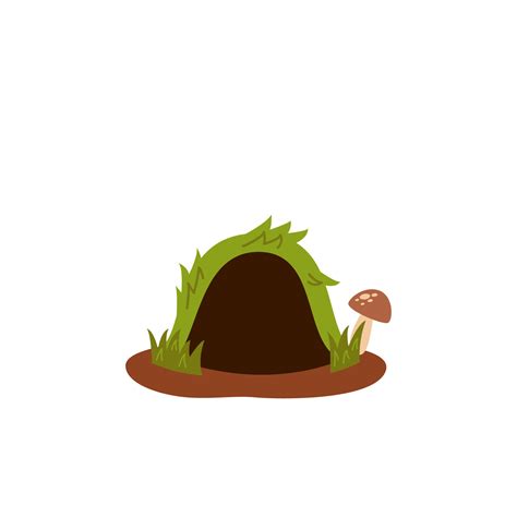 Vector illustration of cartoon animal burrow isolated on white background. 23811490 Vector Art ...