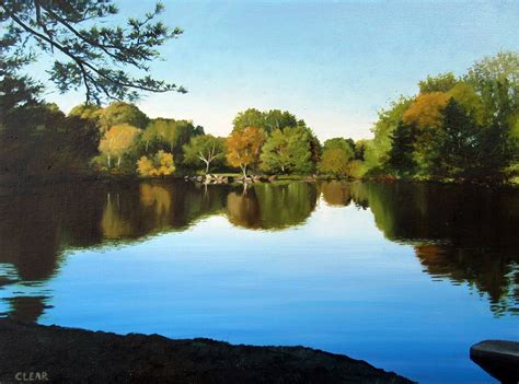 Chase Farm Pond Painting by Artist Charles C. Clear III