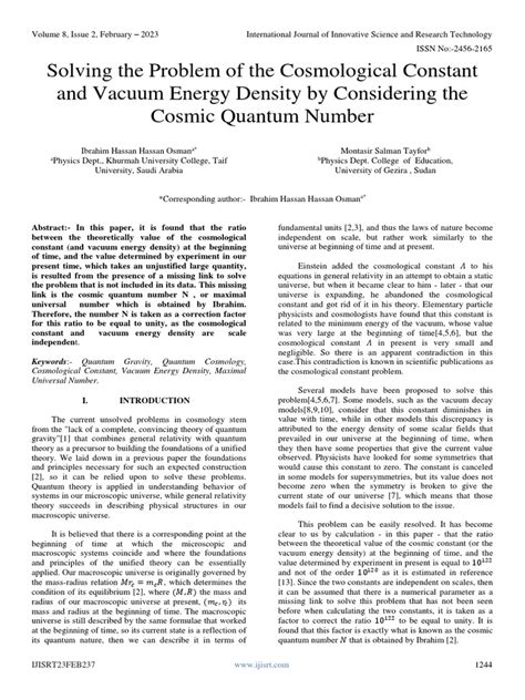 Solving The Problem of The Cosmological Constant and Vacuum Energy ...