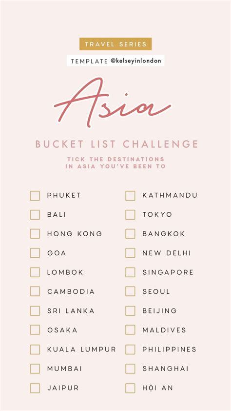 Top things to do in Asia- Asia Bucket list - Instagram Story Template - kelseyinlondon- Kelsey ...