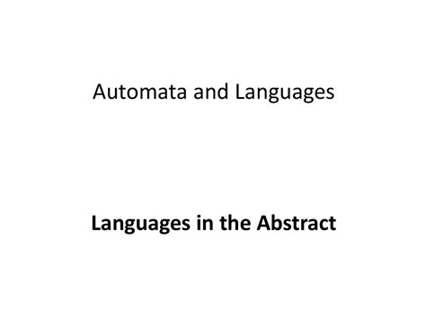 Lecture 1b - some practice items on the automata theory - Automata and ...