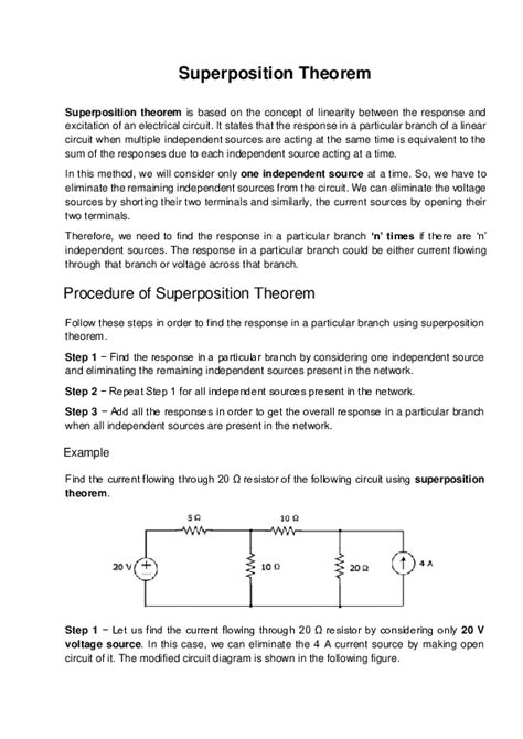 (PDF) Superposition Theorem | Aditya singh tomar - Academia.edu