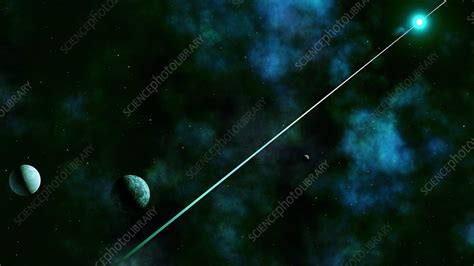 Planets around pulsar PSR B1257+12 - Stock Video Clip - K011/0884 - Science Photo Library