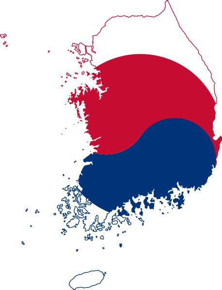 File:Flag-map of South Korea.svg - Wikimedia Commons | South korea flag ...