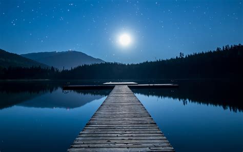 Lake view Moon 4K | Nightscape, Desktop background nature, Nature wallpaper