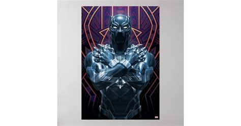 Avengers Classics | Black Panther Salute Poster | Zazzle.com