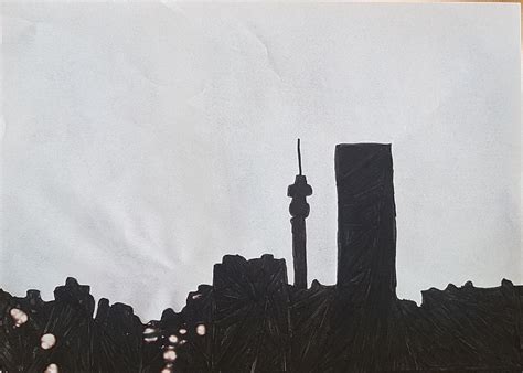 Joburg skyline Drawing by Tehillah Mitri