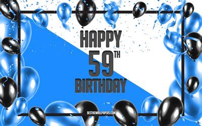 Download wallpapers Happy 59th Birthday, Birthday Balloons Background ...