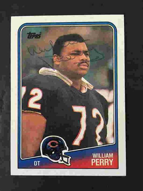 WILLIAM PERRY CHICAGO BEARS SIGNED CARD #79