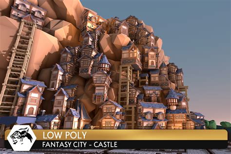 Low Poly Medieval City Fantasy City 3d Game Art Fanta - vrogue.co