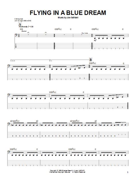 Flying In A Blue Dream by Joe Satriani - Bass Tab - Guitar Instructor