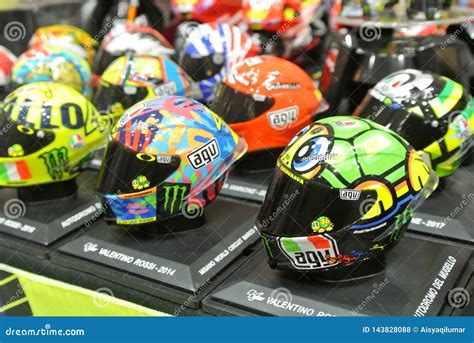 Selected Focused of the Miniature Model of MotoGP Riders Helmets ...