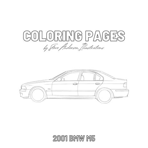 2001 BMW M5 Coloring Page - Etsy