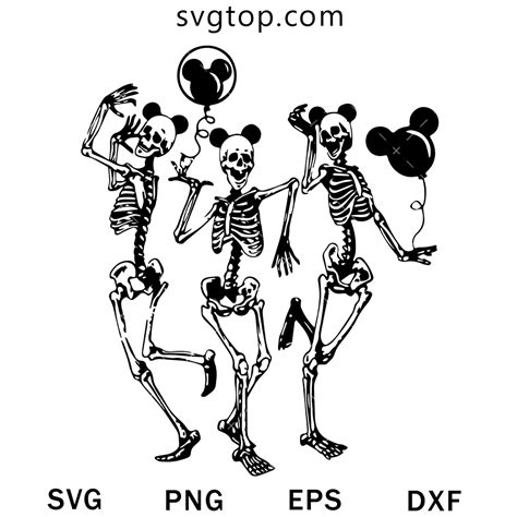 Disney Skeleton Dance SVG, Funny Skeleton SVG - SVGTop - Top Quality SVG