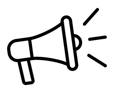 Megaphone Clipart Black And White