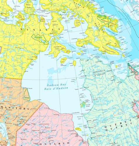 Hudson Bay political map - Ontheworldmap.com