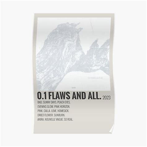 "wave to earth 0.1 flaws and all. album " Poster for Sale by kayy-r28 | Redbubble