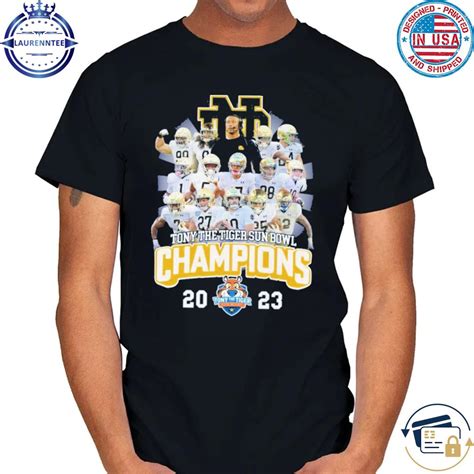 Tony the tiger sun bowl champions 2023 notre dame fighting irish shirt ...