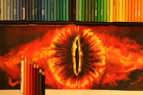 Eye of Sauron Drawing | Lord of the Rings | Sauron drawing, Colorful ...