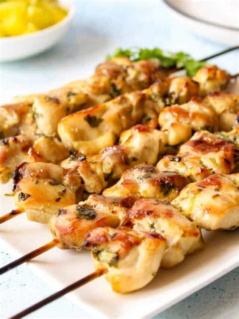 Marinated oven-baked chicken skewers recipe - A Is For Apple Au