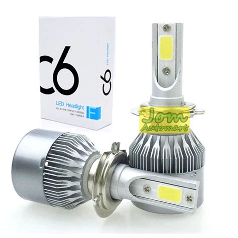 2PCS C6 LED Headlight H4 H7 H11 H1 HB3 HB4 9006 9005 H3 Car Headlight LED Bulb | Shopee Malaysia