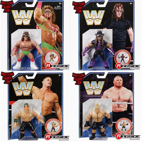 WWE Retro Series 1 Figures - Set of 4 WWE Toy Wrestling Action Figures ...