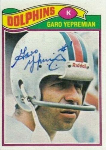 1977 Topps Garo Yepremian Football autographed trading card | Football ...