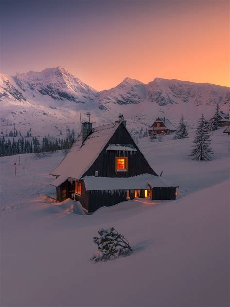 1536x2048 Resolution Evening in Winter Snowy HOuse 1536x2048 Resolution Wallpaper - Wallpapers Den