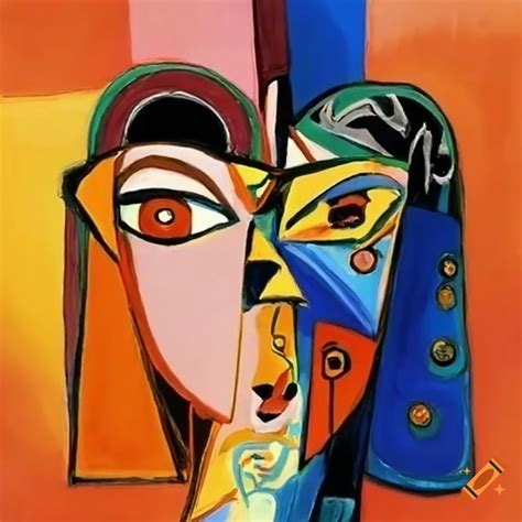 Picasso's les demoiselles d'avignon painting on Craiyon