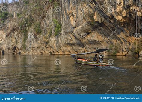 River View with Raft House on River Kwai in Kanchanaburi Editorial ...