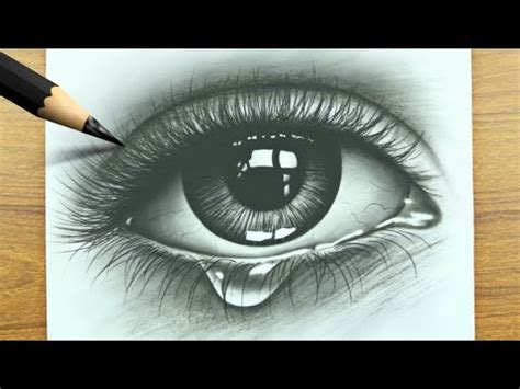 How to draw Realistic Eyes with Tears for beginners with Pencil | Pencil Sketch Video | Easy to ...